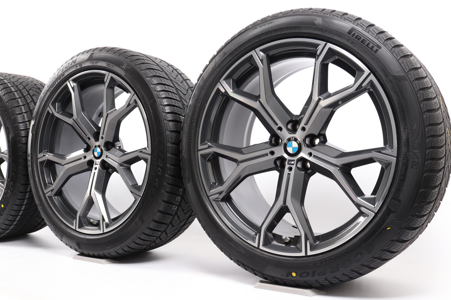 BMW Winterkompletträder X5 G05 X6 G06 21 Zoll Styling 741 M Y-Speiche Hankook Winter i*cept evo3 X