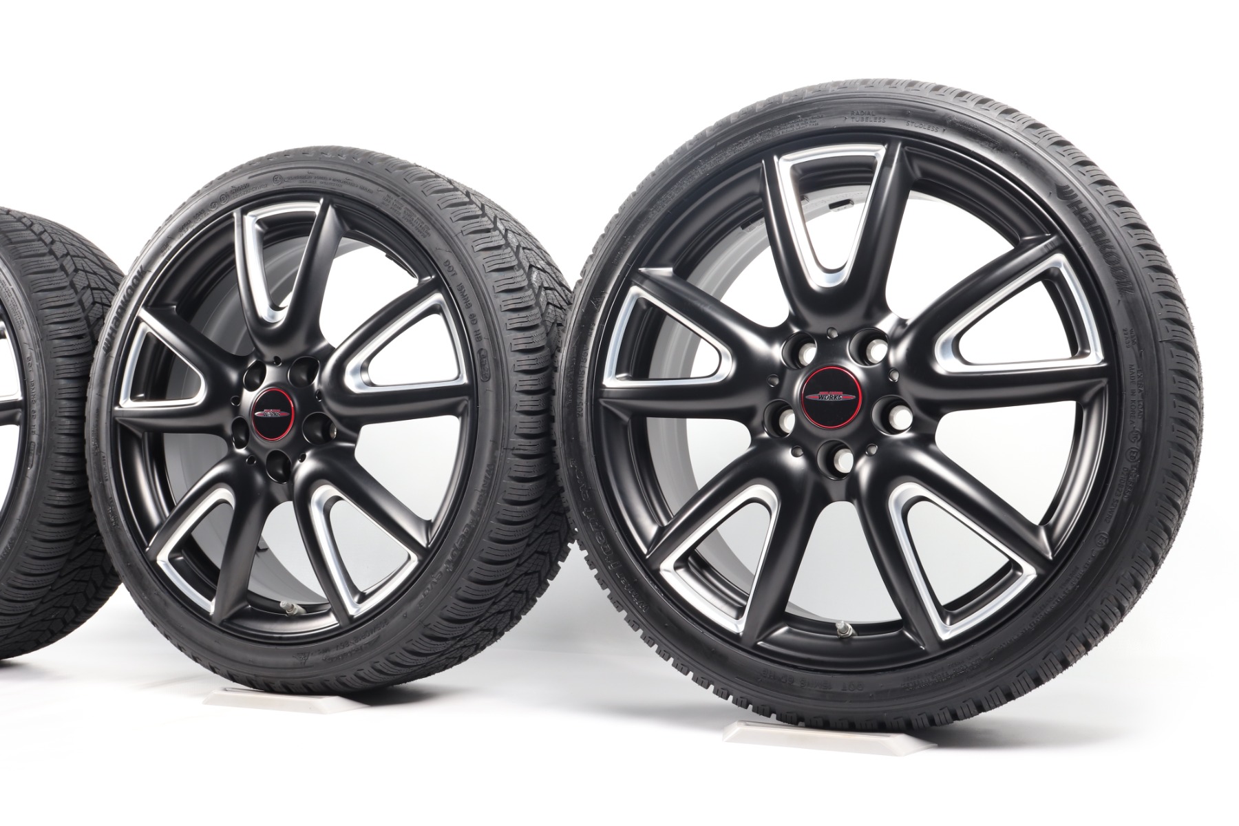 MINI Winterkompletträder F56 F55 F57 18 Zoll Styling JCW Double Spoke 534 Hankook Winter i*cept evo3