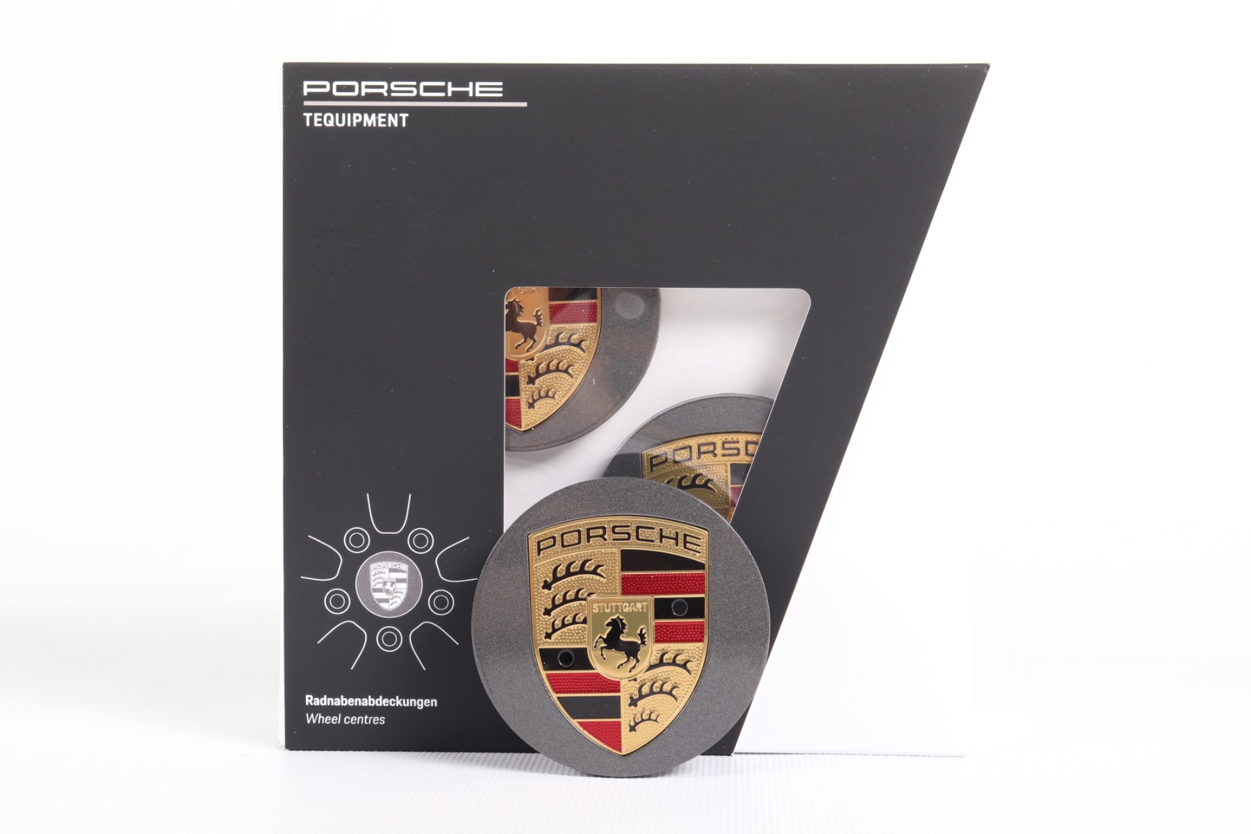 1 Satz Porsche Nabendeckel 65mm titan