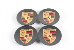 1 Satz Porsche Nabendeckel 76mm anthrazitgrau