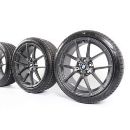 BMW Summer Wheels 3er F30 F31 / 4er F32 F33 F36 19 Zoll 442M Double-spoke  (Orbit Grey/ Glanzgedreht)