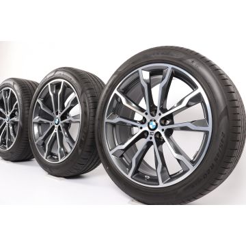 BMW Sommerkompletträder X3 G01 X4 G02 20 Zoll Styling 699 M Doppelspeiche