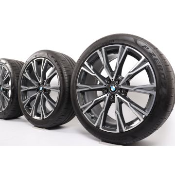 BMW Sommerkompletträder X7 G07 22 Zoll Styling 758 Y-Speiche