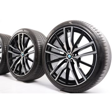 BMW Sommerkompletträder X5 G05 X6 G06 22 Zoll Styling 742 M Doppelspeiche