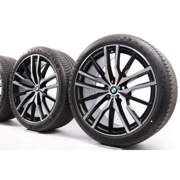 BMW Sommerkompletträder X5 G05 X6 G06 22 Zoll Styling 742 M Doppelspeiche