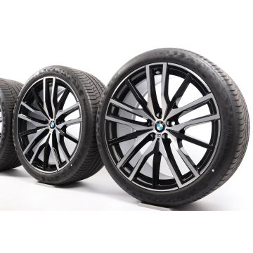BMW Sommerkompletträder X5 G05 X6 G06 22 Zoll Styling 742 M Doppelspeiche