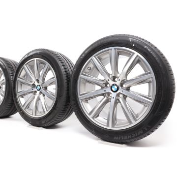 BMW Velgen met Zomerbanden 5 Serie G30 G31 18 Inch Styling 684 V-spaak