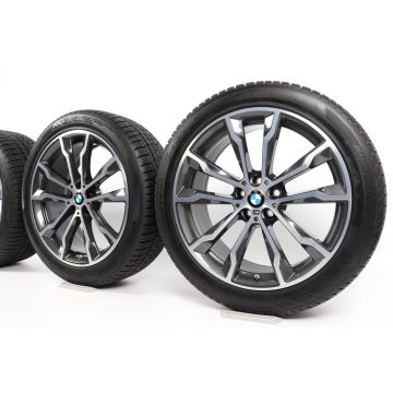 BMW Velgen met Winterbanden X3 G01 X4 G02 20 Inch Styling 699 M Doppelspeiche