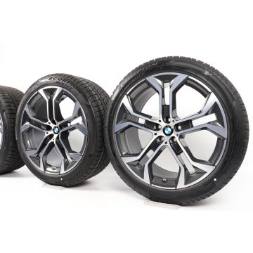 BMW Winterkompletträder X5 G05 X6 G06 21 Zoll Styling 744 Y-Speiche