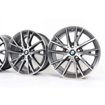 4x BMW Alloy Rims 1 Series F40 2 Series F44 F45 F46 17 Inch Styling 489 Y-Speiche