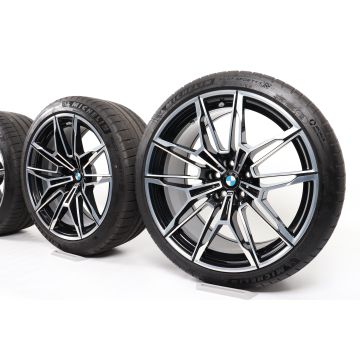 BMW Sommerkompletträder M2 G87 M3 G80 M4 G82 G83 19 Zoll Styling 825 M Doppelspeiche