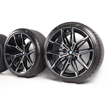 BMW Sommerkompletträder M2 G87 M3 G80 G81 M4 G82 G83 19 Zoll 20 Zoll Styling 930 M Doppelspeiche
