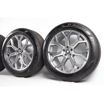 BMW Sommerkompletträder X7 G07 21 Zoll Styling 753 Y-Speiche