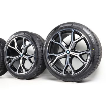 BMW Winterkompletträder X5 G05 X6 G06 21 Zoll Styling 741 M Y-Speiche