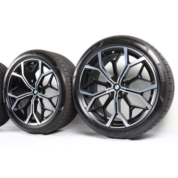 BMW Sommerkompletträder X7 G07 22 Zoll Styling 785 M Y-Speiche