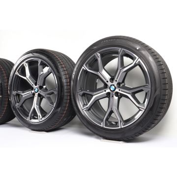 BMW Sommerkompletträder X5 G05 X6 G06 21 Zoll Styling 741 M Y-Speiche
