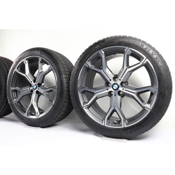 BMW Winterkompletträder X5 G05 X6 G06 21 Zoll Styling 741 M Y-Speiche