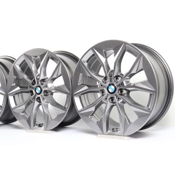 4x BMW Alufelgen 2er F74 1er F70 17 Zoll Styling 971 Y-Speiche