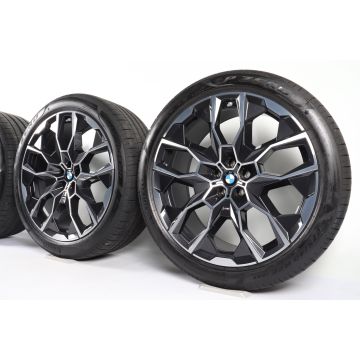 BMW Sommerkompletträder X7 G07 22 Zoll Styling 913 M Doppelspeiche