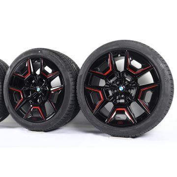 BMW Sommerkompletträder XM G09 22 Zoll Styling 922 Label Red M Doppelspeiche