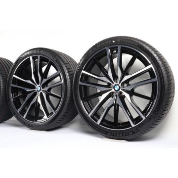 BMW Sommerkompletträder X5 G05 X6 G06 22 Zoll Styling 742 M Doppelspeiche