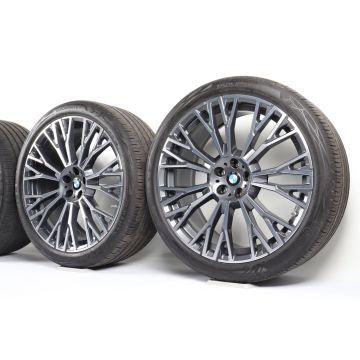 BMW Sommerkompletträder X5 G05 X6 G06 22 Zoll Styling 745i Y-Speiche