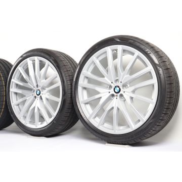 BMW Sommerkompletträder X5 G05 X6 G06 22 Zoll Styling 742 M Doppelspeiche
