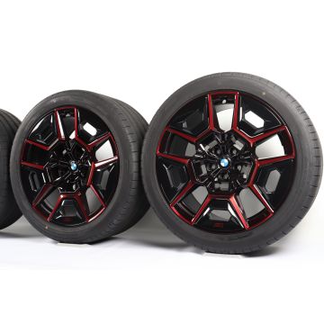 BMW Summer Wheels XM G09 22 Inch Styling 922 Label Red M Doppelspeiche