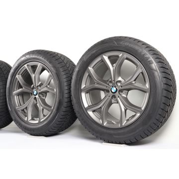 BMW Velgen met Winterbanden X5 G05 X6 G06 19 Inch Styling 735 V-Speiche Nordic Soft Compound