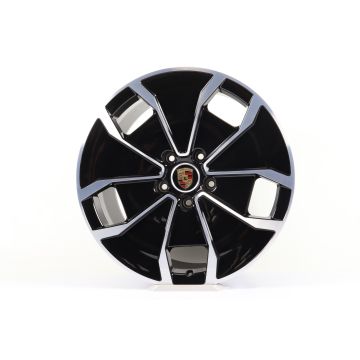 1x Vorderachse Porsche Alufelge Taycan J1 + J1 II 20 Zoll "Turbo Aero Design"