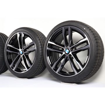 BMW Velgen met Zomerbanden 3 Serie F30 F31 4 Serie F32 F33 F36 19 Inch Styling 704 M Doppelspeiche