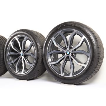 BMW Sommerkompletträder X3 G01 X4 G02 20 Zoll Styling 695 Y-Speiche