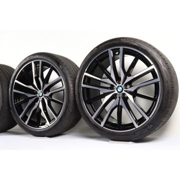 BMW Sommerkompletträder X5 G05 X6 G06 22 Zoll Styling 742 M Doppelspeiche