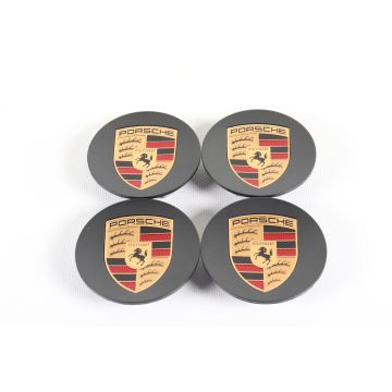 1 Satz Porsche Nabendeckel 76mm anthrazitgrau