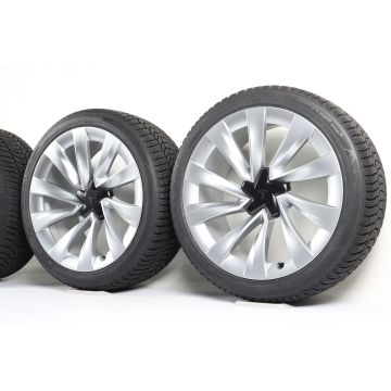Original Tesla Velgen met Winterbanden Model Y Model Y Juniper 20 Inch Helix 2.0