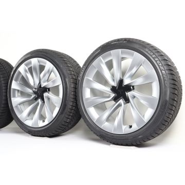 Original Tesla Velgen met Winterbanden Model Y Model Y Juniper 20 Inch Helix 2.0