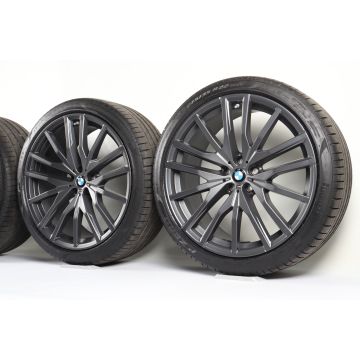 BMW Sommerkompletträder X5 G05 X6 G06 22 Zoll Styling 742 M Doppelspeiche