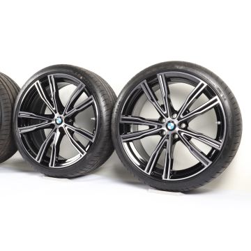 BMW Sommerkompletträder 8er G14 G15 G16 20 Zoll Styling 730 V-Speiche