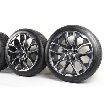 BMW Sommerkompletträder X7 G07 22 Zoll Styling 913 M Doppelspeiche