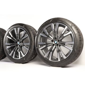BMW Sommerkompletträder X7 G07 22 Zoll Styling 756 Y-Speiche