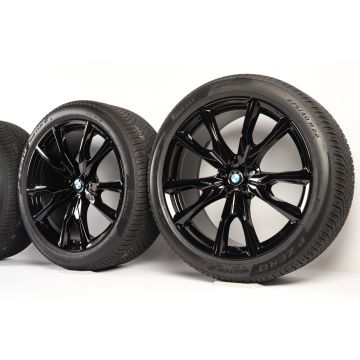 BMW Winterkompletträder X7 G07 22 Zoll Styling 755 M V-Speiche