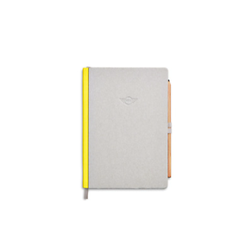 Notizbuch MINI Notebook Colour Block 
grau/gelb