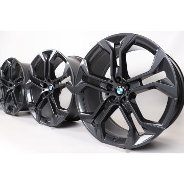 4x BMW Velgen X5 G05 X6 G06 21 Inch Styling 744 Y-spaak