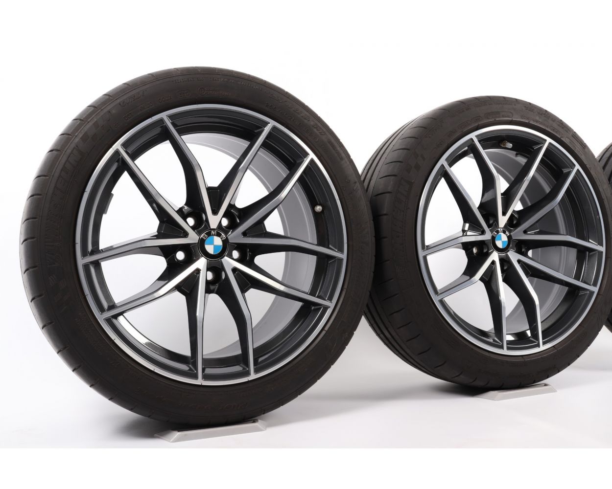 Bmw Summer Wheels 3er F30 F31 4er F32 F33 F36 19 Zoll 442m Double Spoke Orbit Grey Glanzgedreht