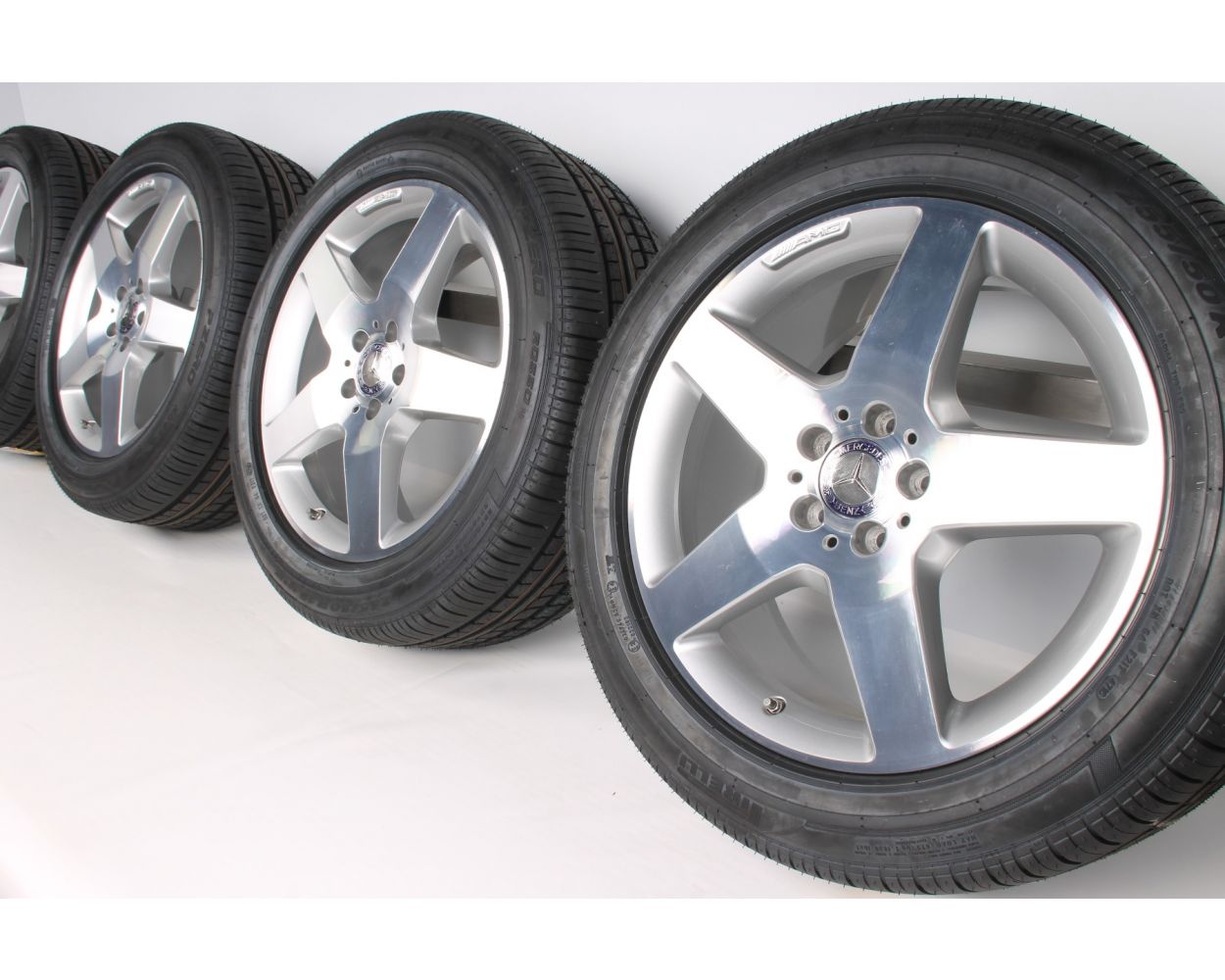 Original Mercedes Benz Ml Klasse 19 Zoll Sommerradsatz Amg 5 Speiche Silber Glanzgedreht